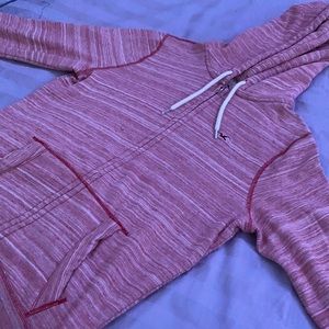 pink and red Hollister zip up sweater